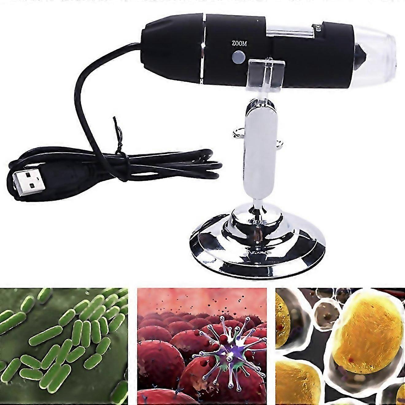 For 1000x Magnifier 03mp Image Sensor Usb Digital Microscope With 8 Led Professional Stand