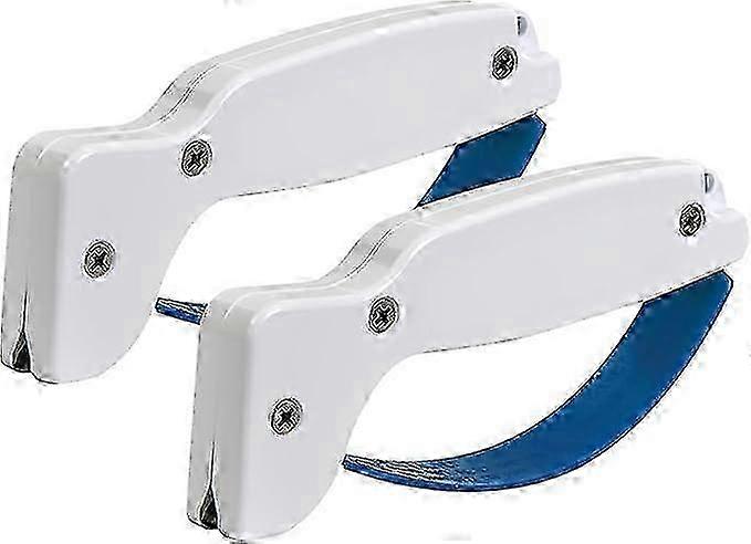 سكاكين أداة مبراة 2 عبوة - لسكاكين المطبخ ، سكاكين الجيب ، شفرات مسننة ، محاور منجل أزرق مقاس واحد