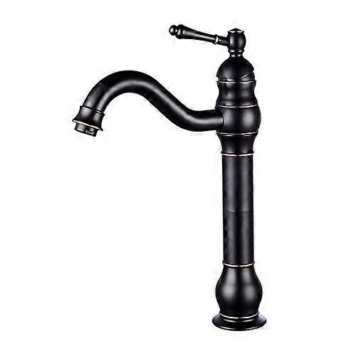 Kitchen Sink Faucet Bronze Finish Brass SingleHandle Deck Mounted Mixer Tap For Overhead Sink