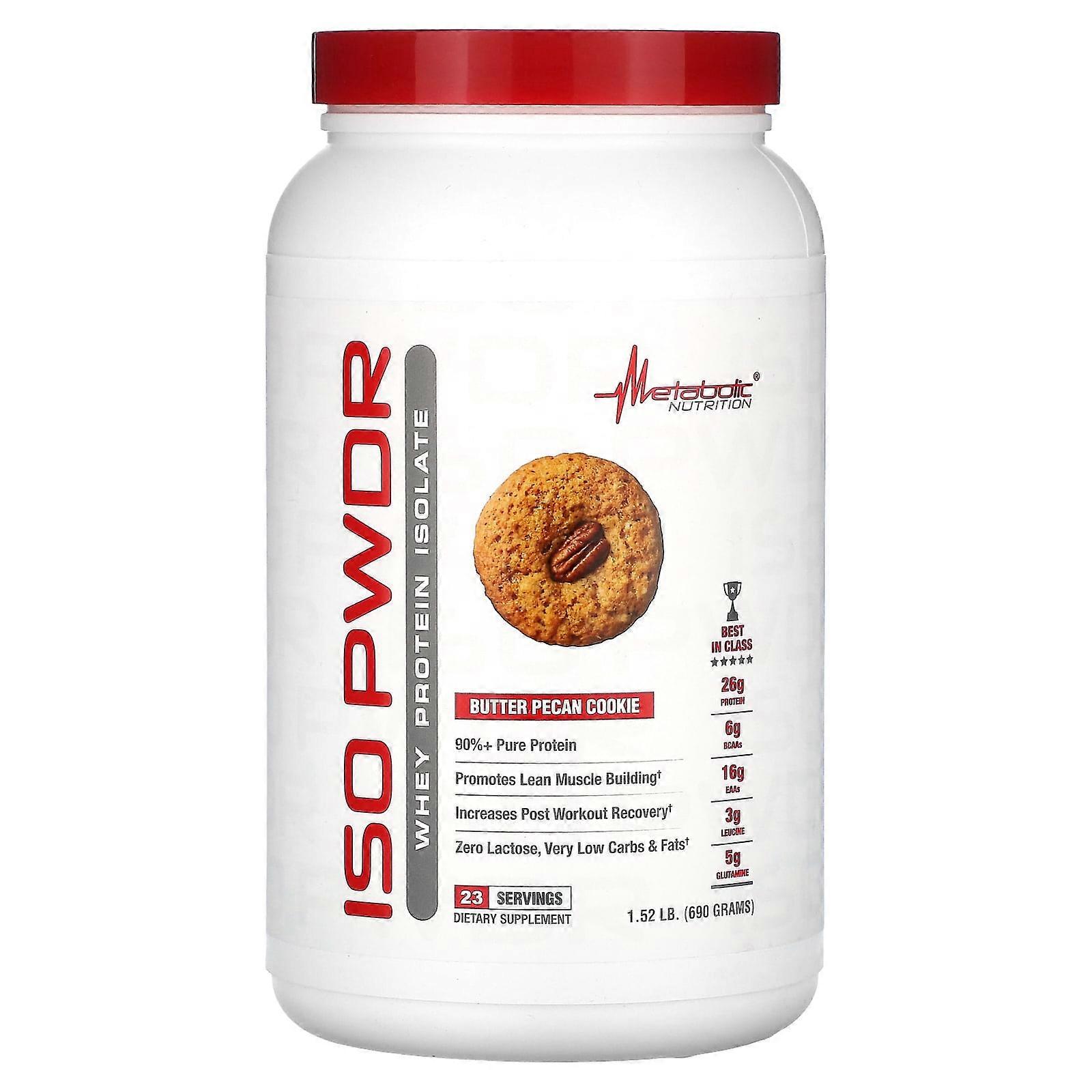 ISOpwdr, Whey Protein Isolate, Butter Pecan Cookie, 1.52 lbs (690 g)