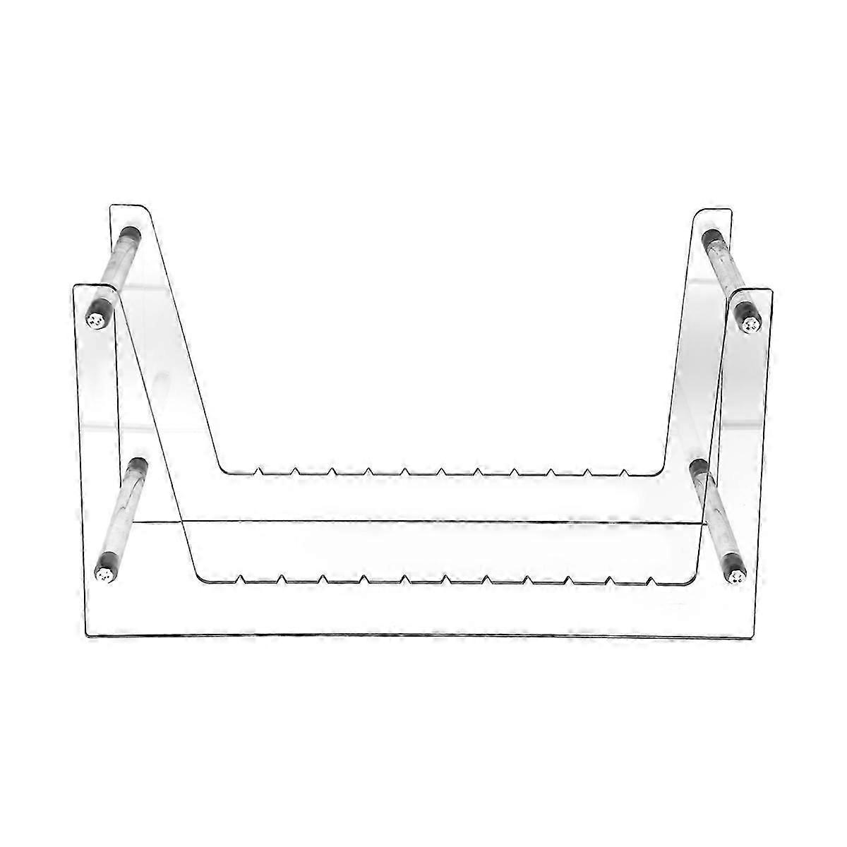Clear Vinyl Record Stand Holder for Desktop Album Storage, Record Shelf Display for Desktop Pictures
