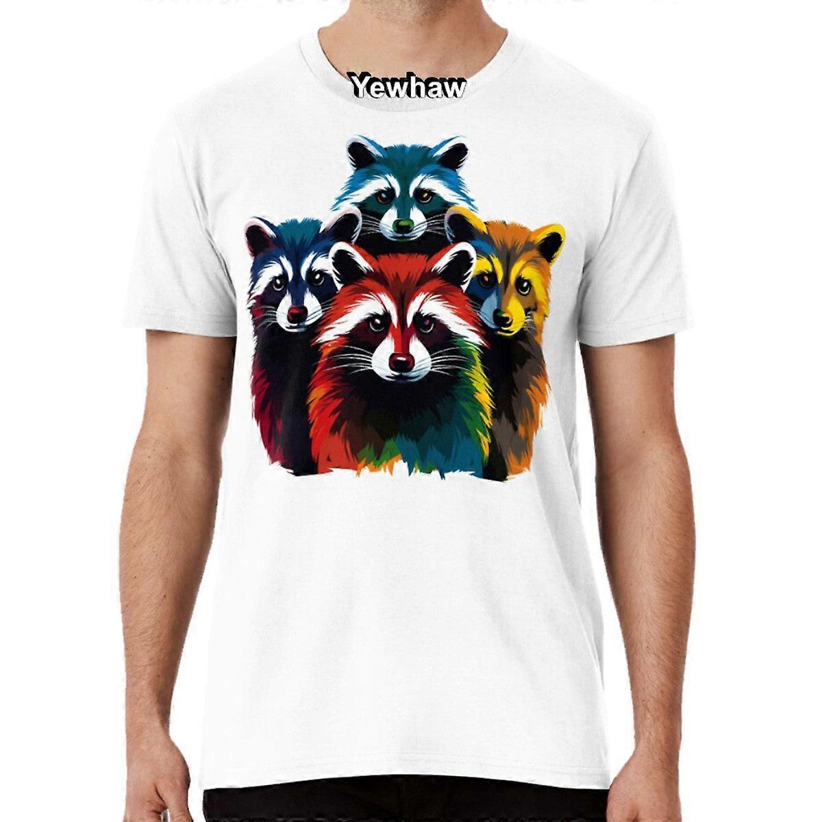 Fargerike vaskebjørner T-skjorte