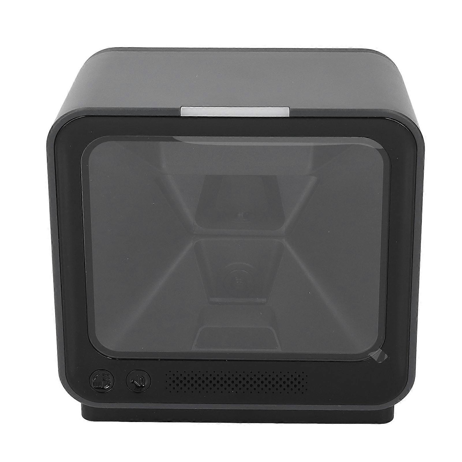 1D 2D Desktop Barcode Scanner USB Plug and Play Infrared Precise Sensing Omnidirectional Barcode Reader for Supermarket 