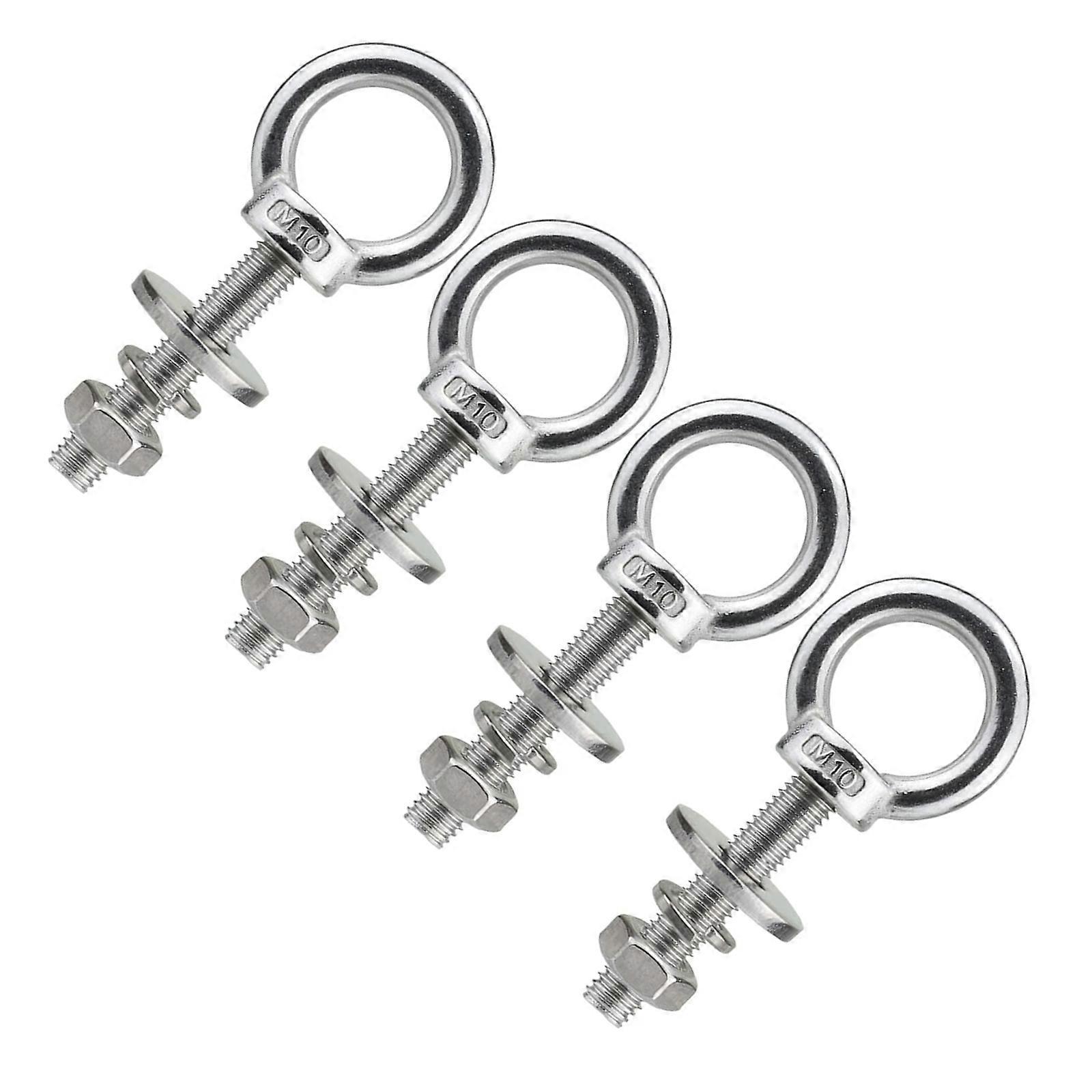 Corrosion Resistant M10X50mm Extended Eye Screw Safe Load Steel Lifting Eye Bolt Corrosion Resistant Eye Bolt set Multicolor