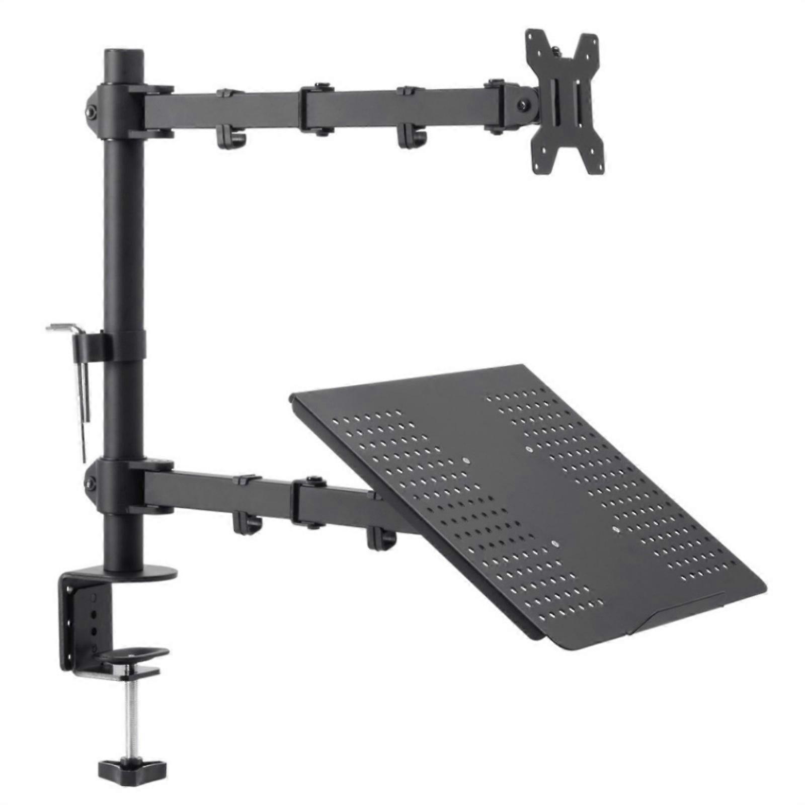 Double Monitors Arm Desk Mount with Mounting Adapter Bracket Monitors Arm Adjustable Stand for Home Office School Multicolor