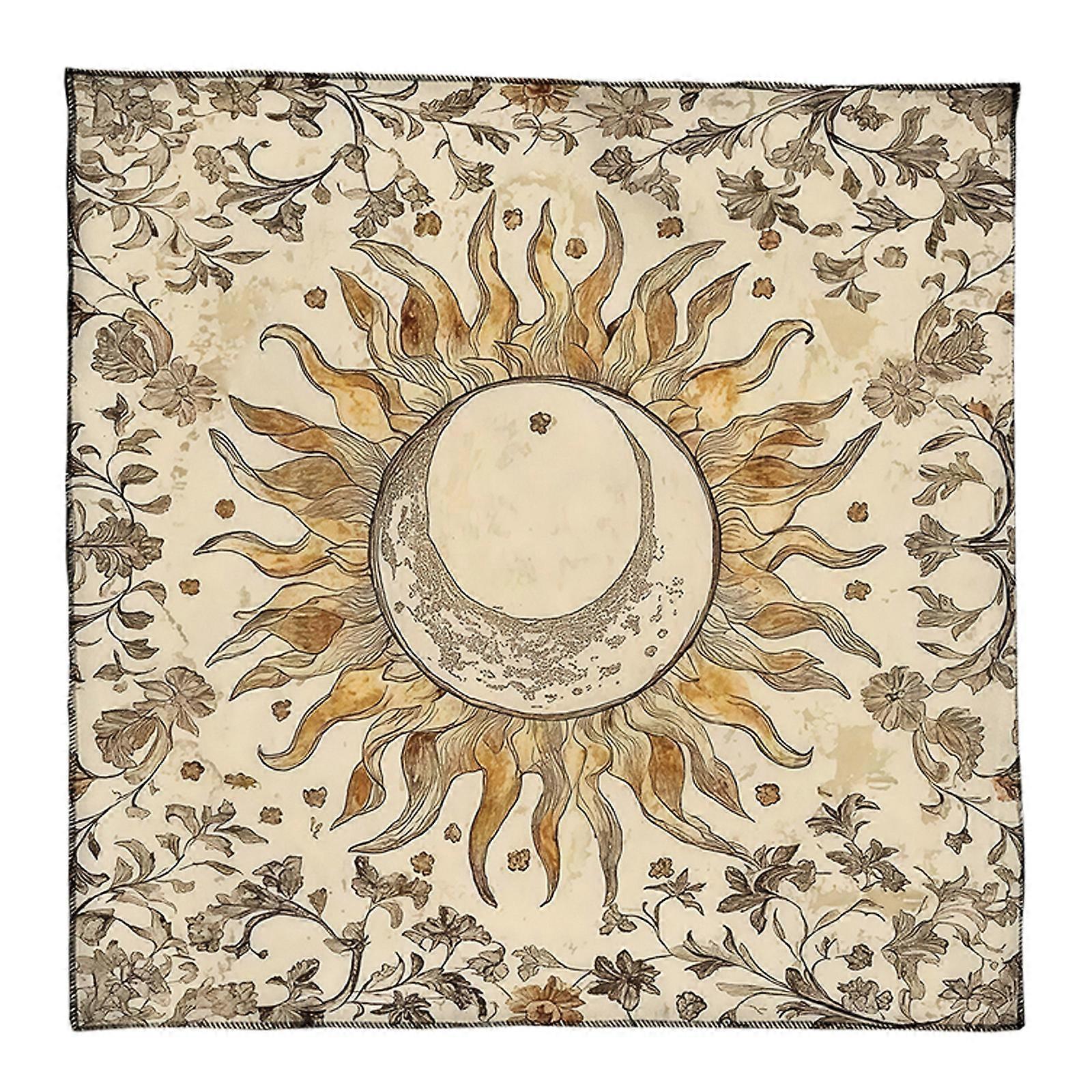 Luxurious Velvets Tarots Cloth Soft Velvets Divination Mats Mystical Symbols Enhances Spiritual Practice  75x75cm