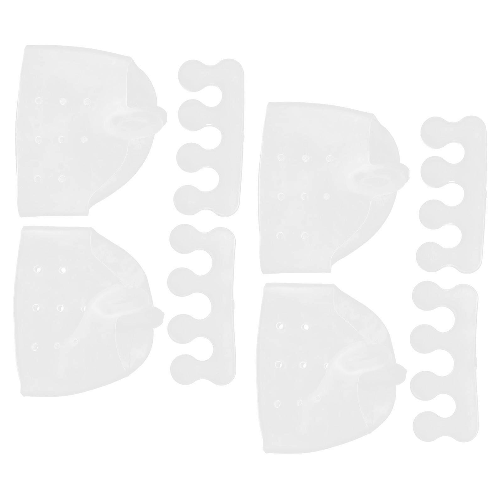 2 Set Transparent Silicone Thumb Valgus Orthosis Set Toe Separator Corrector Straightener