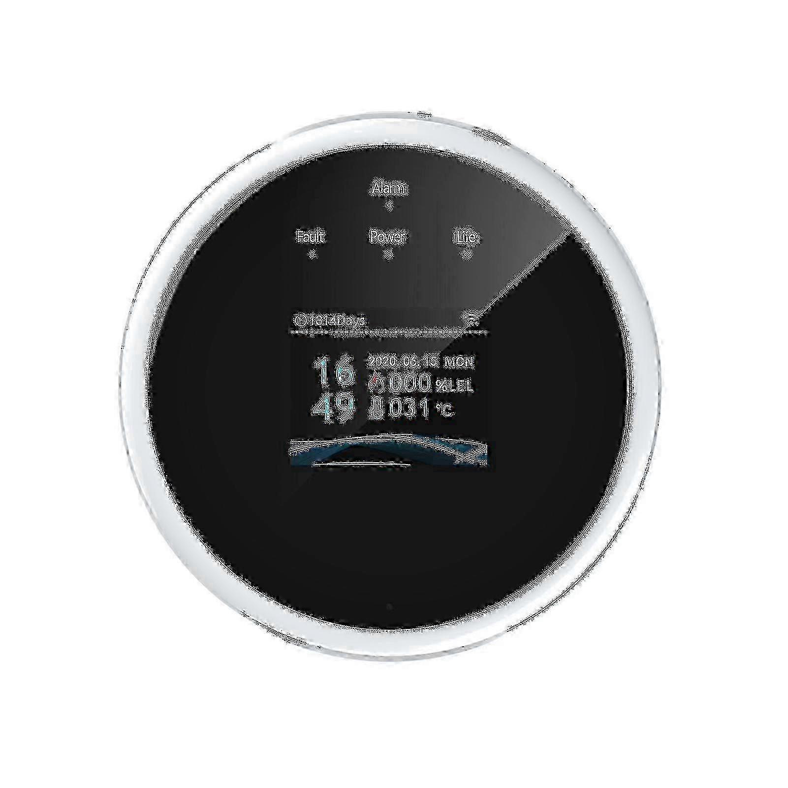 z Wifi Gas Leak Detector And Alarm Lcd Display Mounted App Wi-fi Gas/ Lpg Er Methane Alarm Buzzler With Sound Ligh Db