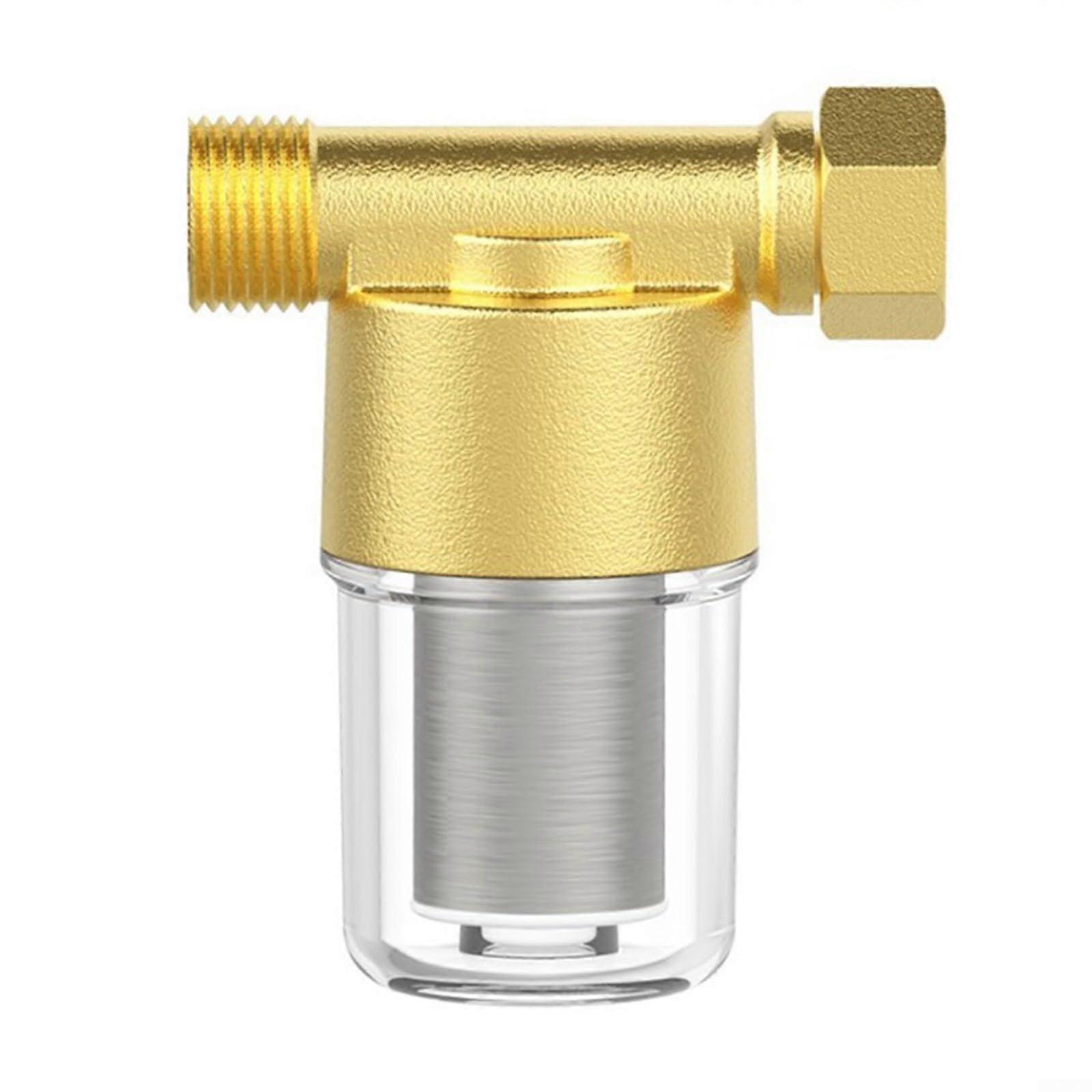 1/2 Inch Brass Water Pipe Filter  40 Micron 304 SS Element ExplosionProof Housing Sediment Rust Microorganism Removal