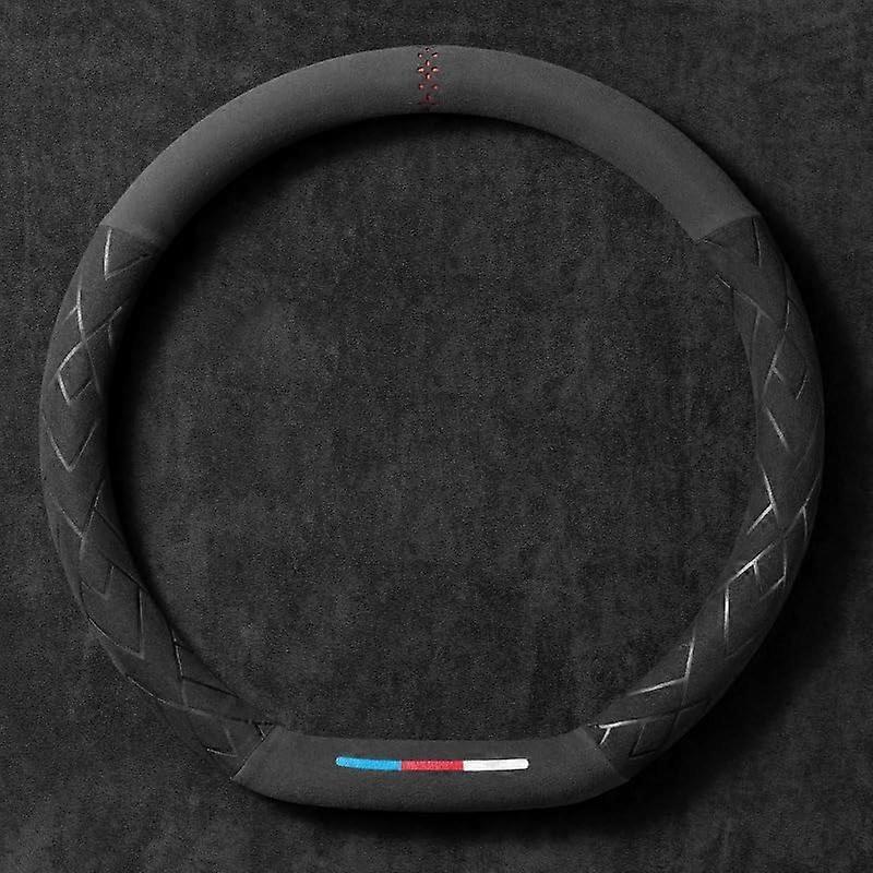 Suede Pattern Car Steering Wheel Covers for 3 Series M3 E90E93 F30F31 F34F35 F80 G20G21, AntiSlip, No Stitching