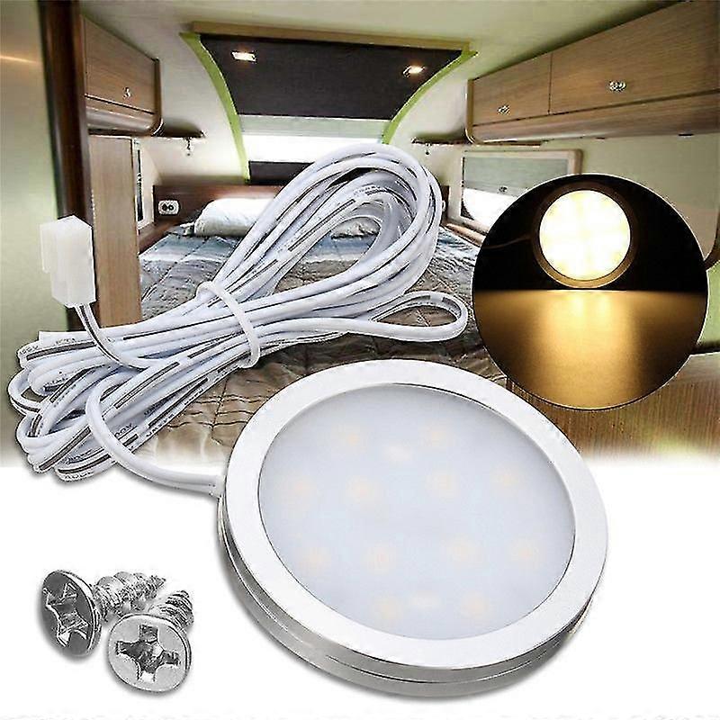 12v led licht rv camper trailer boot interieur plafond dak lamp warm wit (tangling)