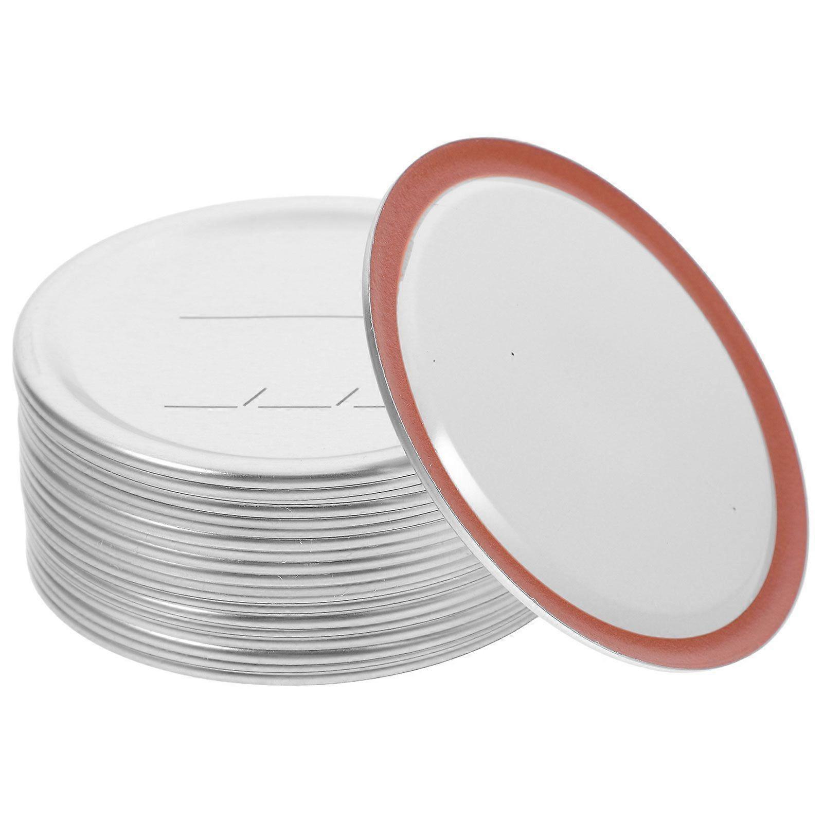 20pcsメイソン缶蓋カバーメイソンジャー蓋キャップメイソン缶カバーディスク(シルバー)