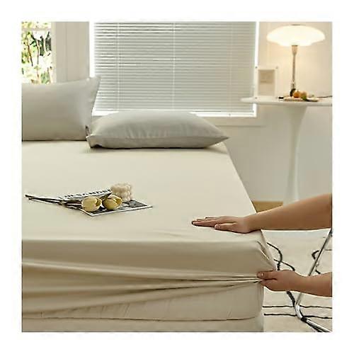 Ultra Soft 500 Thread Count Cotton Fitted Sheet Twin Full Queen King Sizes Gray 90x190+28cm