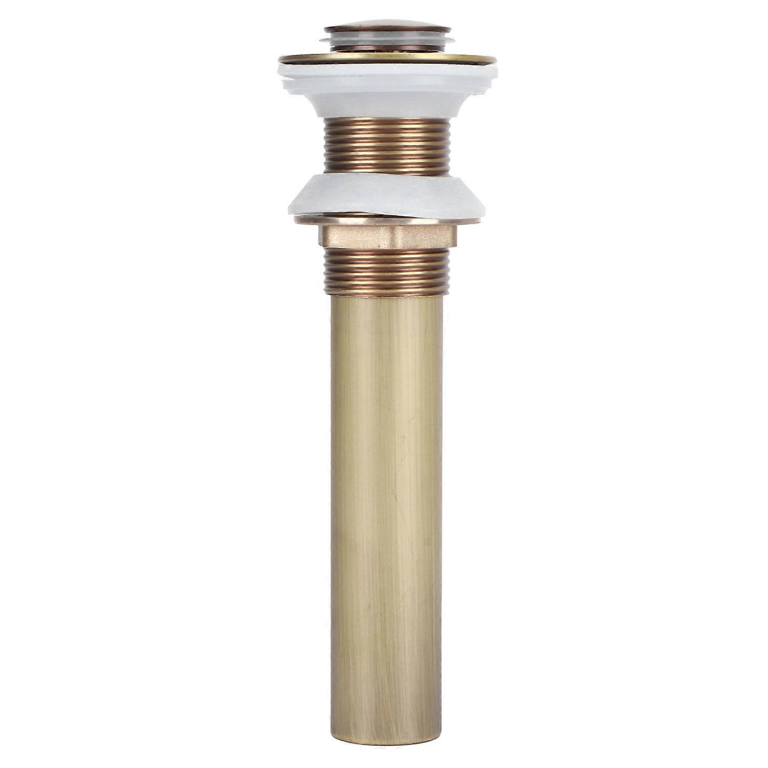 Brass Basin Sink Drain without Overflow Kitchen Bathroom Draining Stopper Accessorieswithout Hole