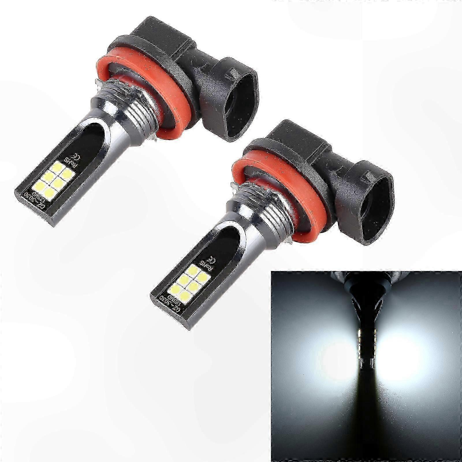 2 Pack H11 H8 12V-24V 12W LED Fog Lights for Vehicles