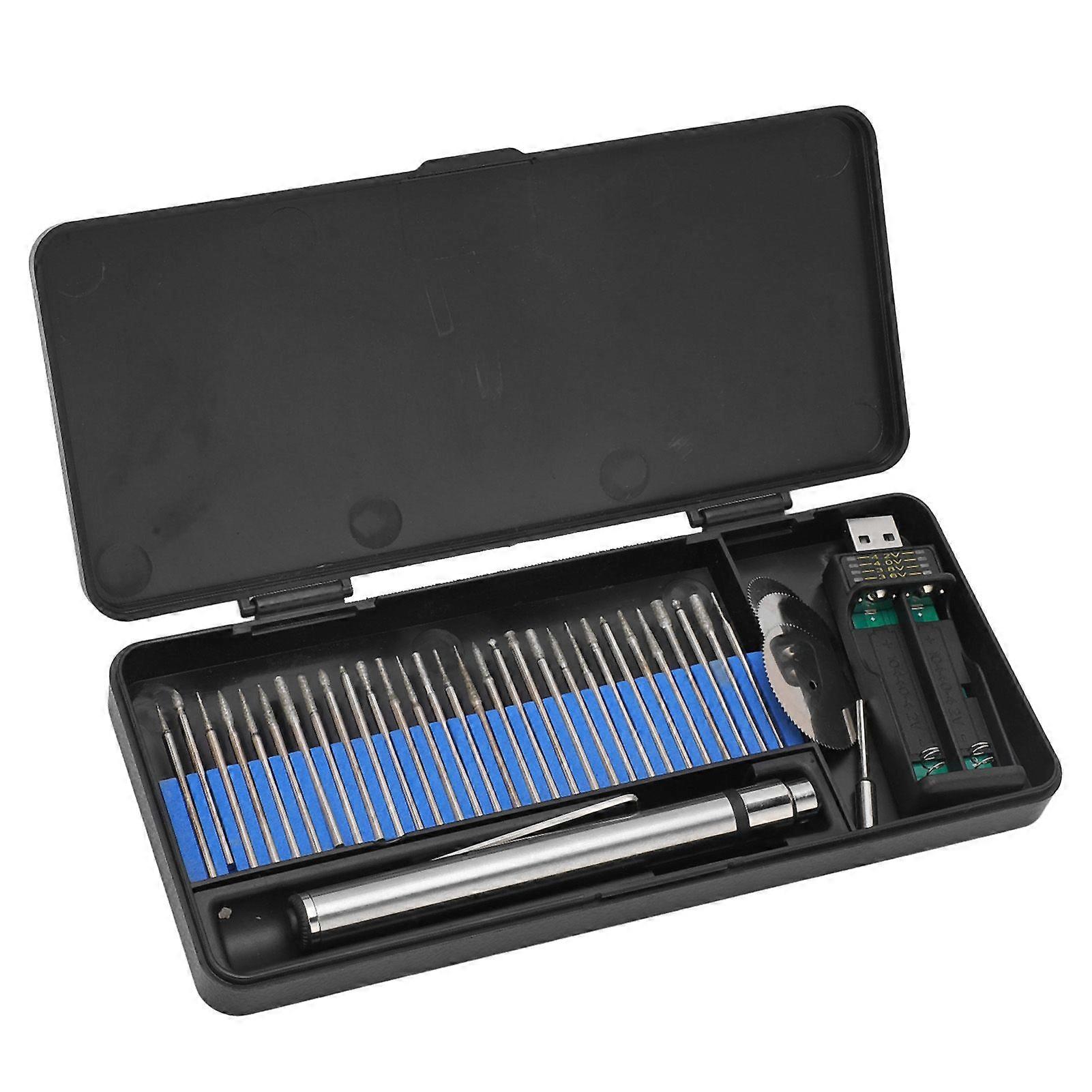 Mini Electric Engraver Etching Pen USB Rechargable Engraving Machine with 30 Bits Cordless Rotary Tools for Jewelry 5VSH