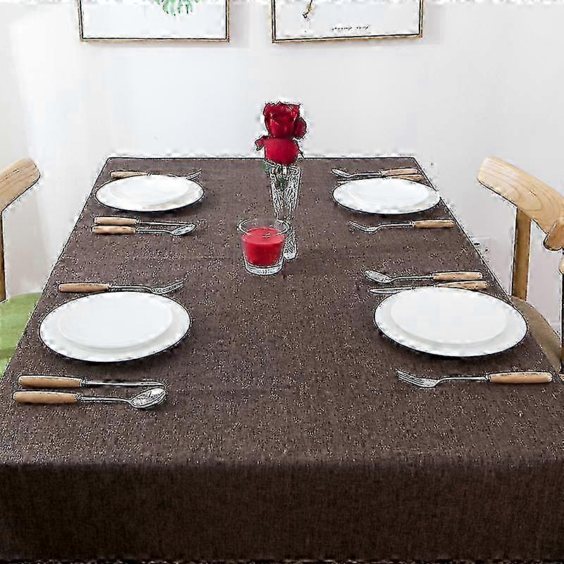 Simple Waterproof Plain Tablecloth Solid Color Decent Grey Table Cloth Wedding Home Decoration Banquet Rectangular Cover Cloth