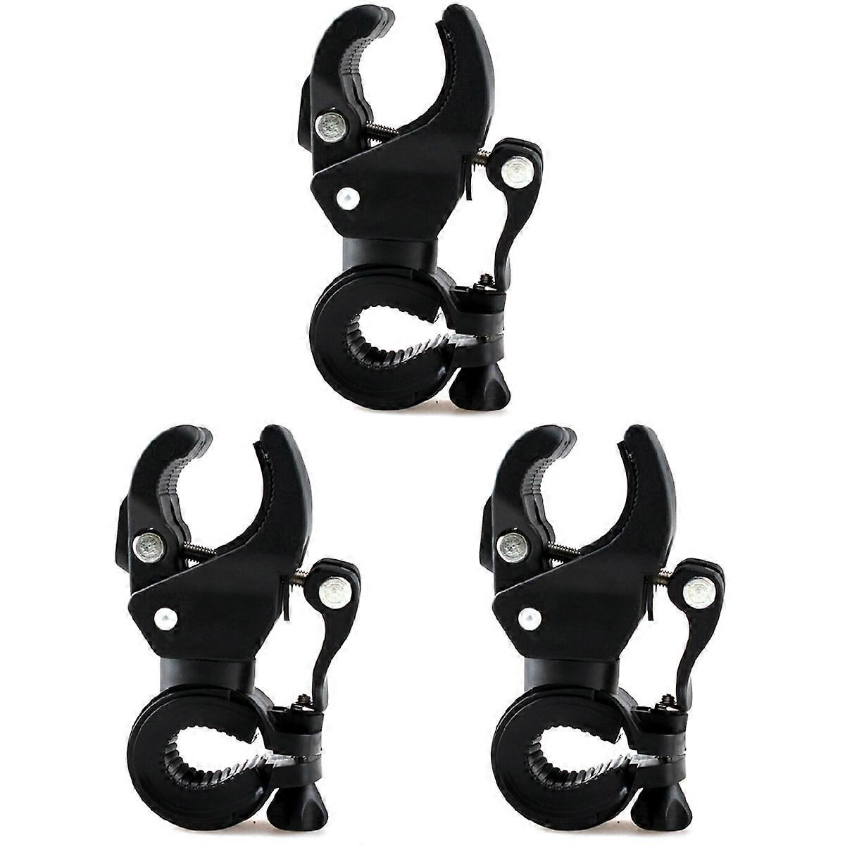 Cycling Bike Accessories Torch Light Mount Flashlight Clamp Handlebar for Headlight Set of 3