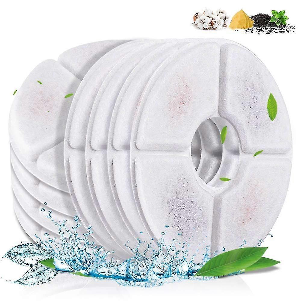 Pet Cat Fountain Filter Replacement Activated Carbon Ion Exchange Resin Triple Filtration System 6/8/12 Pcs