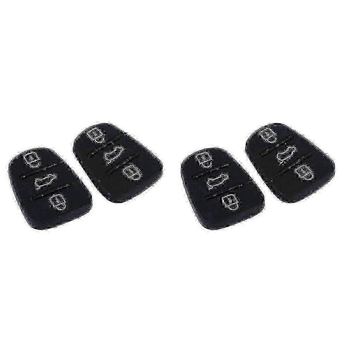 6 Pcs Black Folding 3-Button Car Key Fob Case for Hyundai I10, I20, I30 Practical Remote Shell 2025