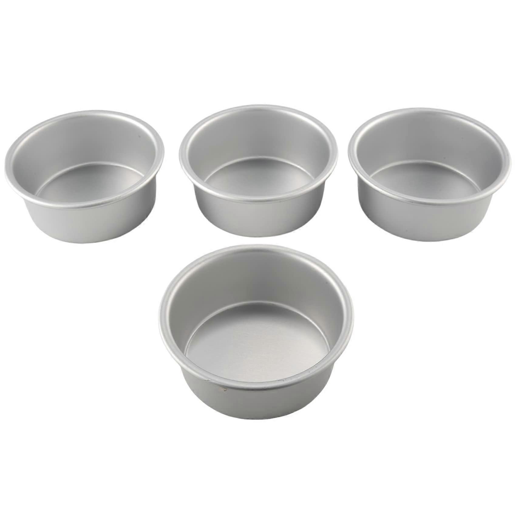4 Inch Round Cake Pan Set of 4 Nonstick Bakeware for Mini Cakes Pizza Quiche Baking