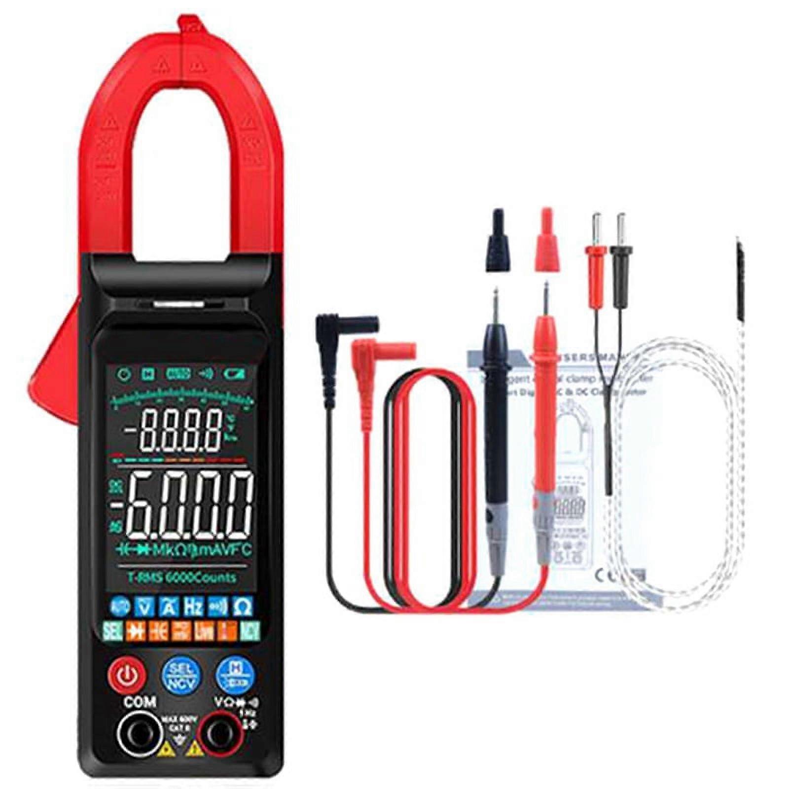 IMCBSTT Clamp Meter DC/AC Voltage Digital Clamp Meter 6000 Counts 400A Multimeter Color Screen Voltage Tester FS8330Pro