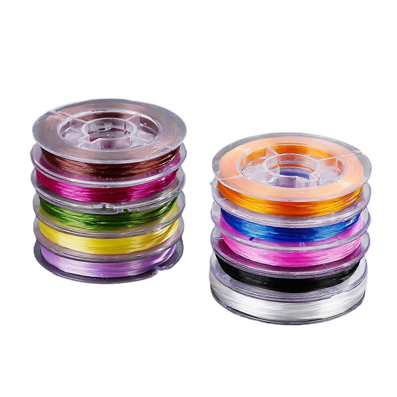 10 Color Elastic Stretch Cord For Jewelry Making Soft Sturdy Craft String for Bracelets Necklaces Accessories Multicolor