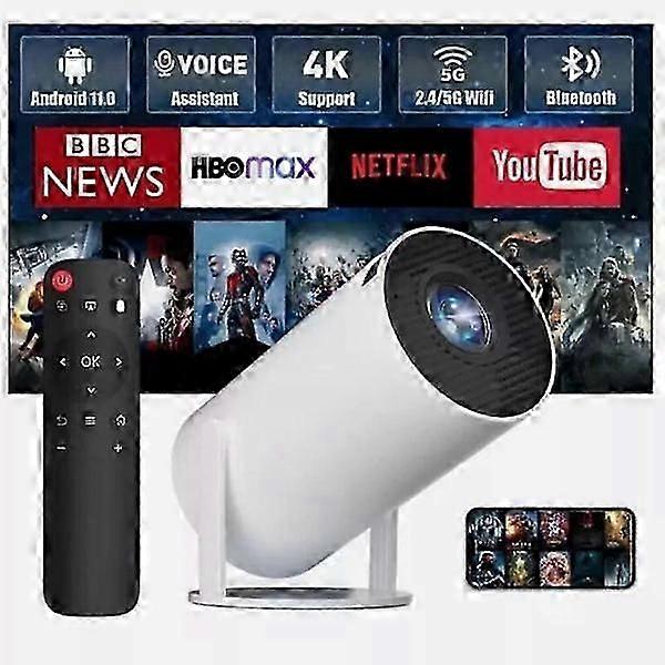 2025 New 5G 4K projector, smart HD LED WiFi Bluetooth HDMI.