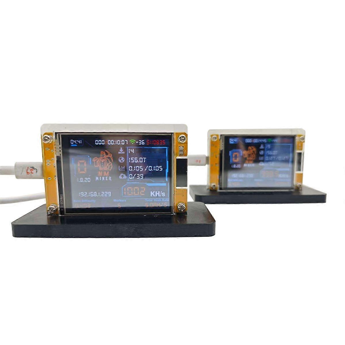 Upgraded 950KH/S Harshrate NMMiner 2.8 Inch Smart Display with Bracket Bitcoin Crypto Solo Miner