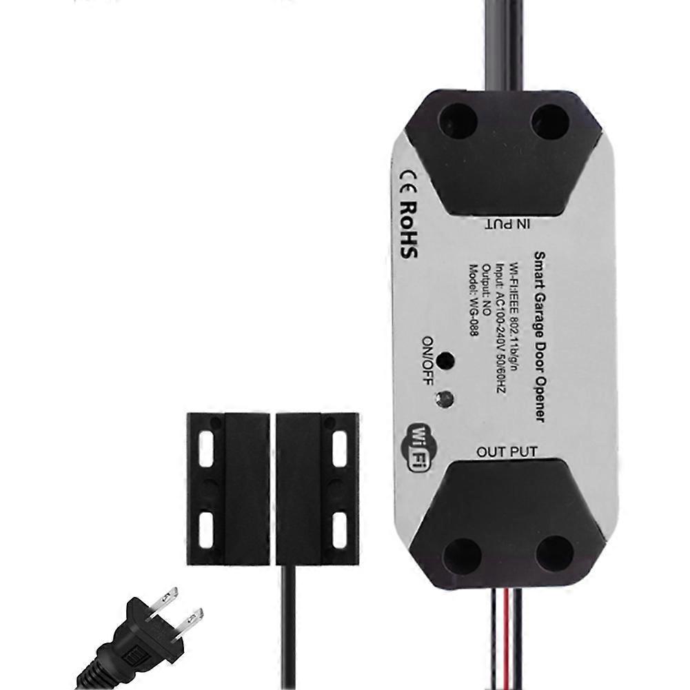 WiFi Switch Smart Garage Door Opener Controller Work with for Alexa Google Home Smart Life Tuya APP Control US Plug