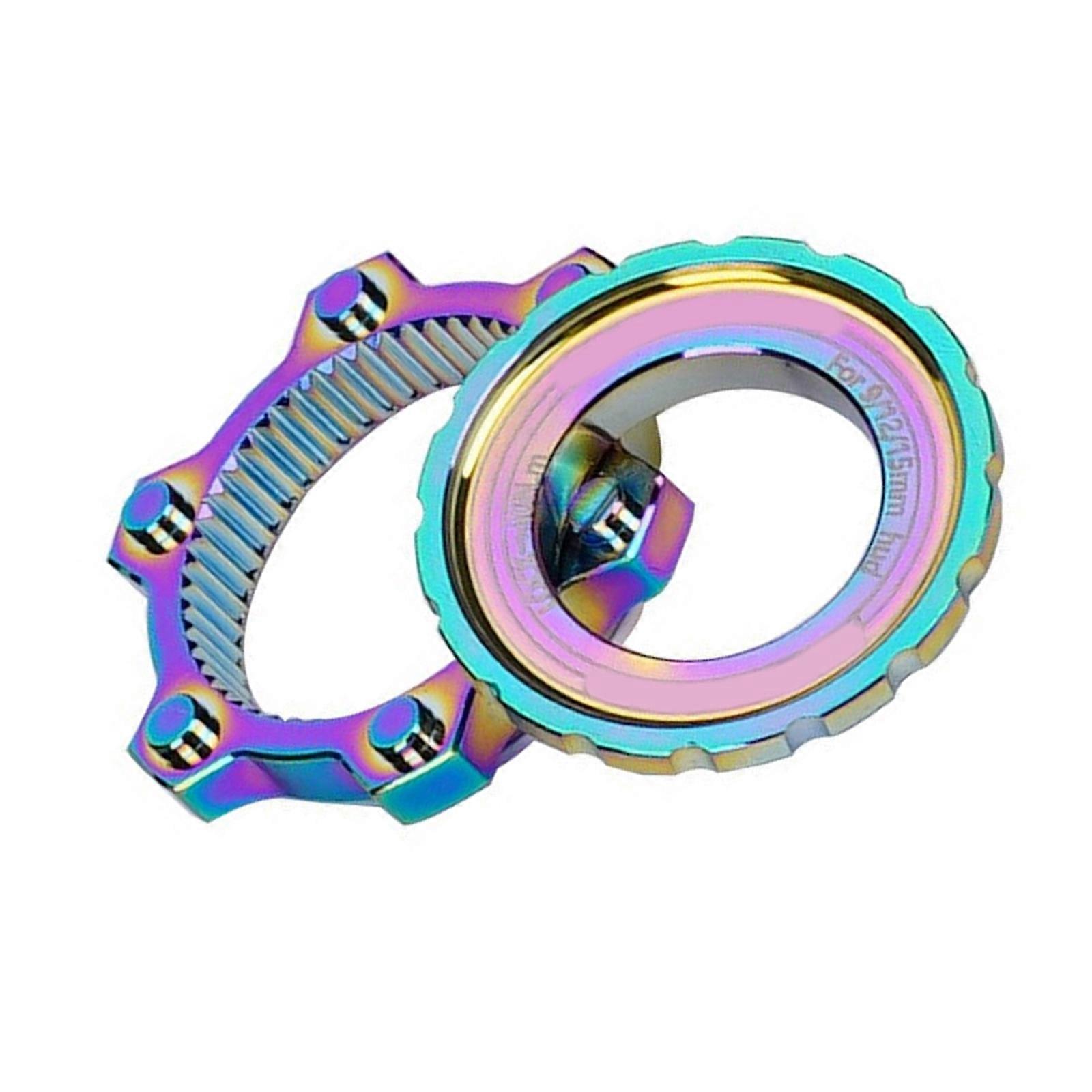 Road Bike Hub Center Lock To 6 Hole Adapter Bicycles Center Lock Adapter with Lock Rings 6 Pin Disc Brake Bicycles Part  Colorful