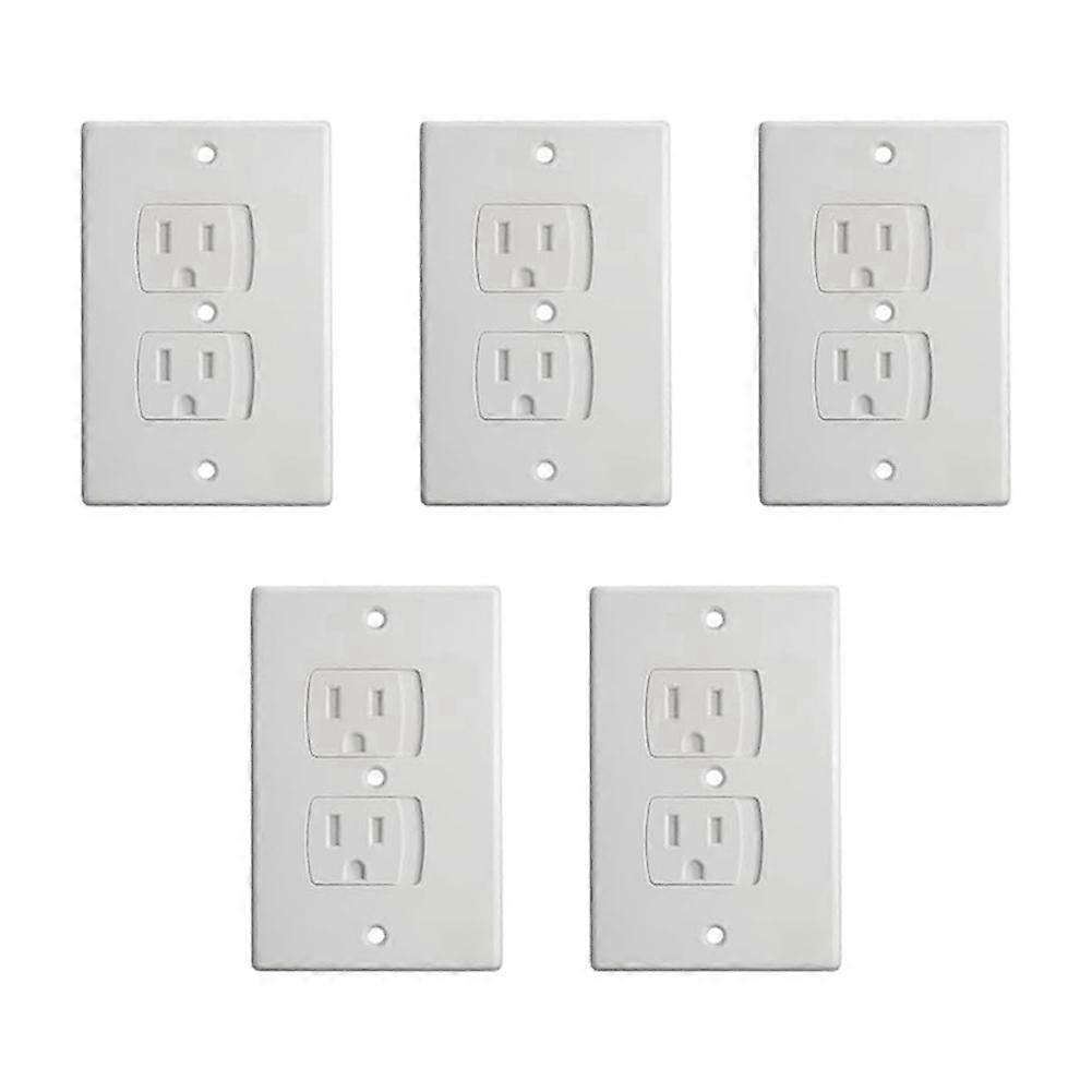 Self-Closing Socket Cover, White Safety Wall Electrical Socket
