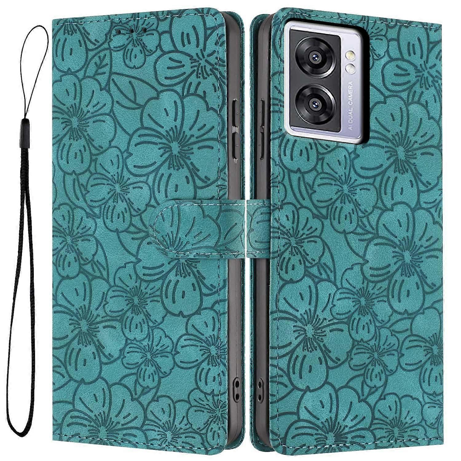 Kersenleren hoesje voor OPPO A57 2022 4G / 5G / A77 5G