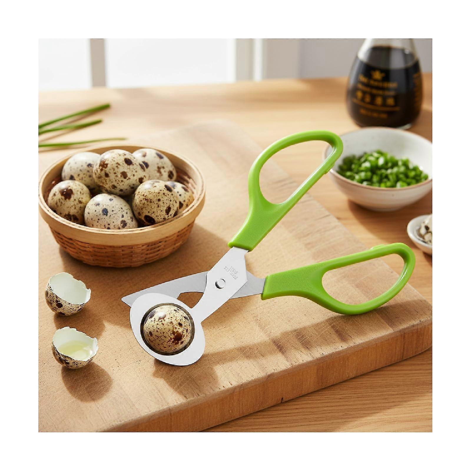Quail Egg Cutter Stainless Steel 14cm with Sharp Blade and Ergonomic Grip for Small Eggs