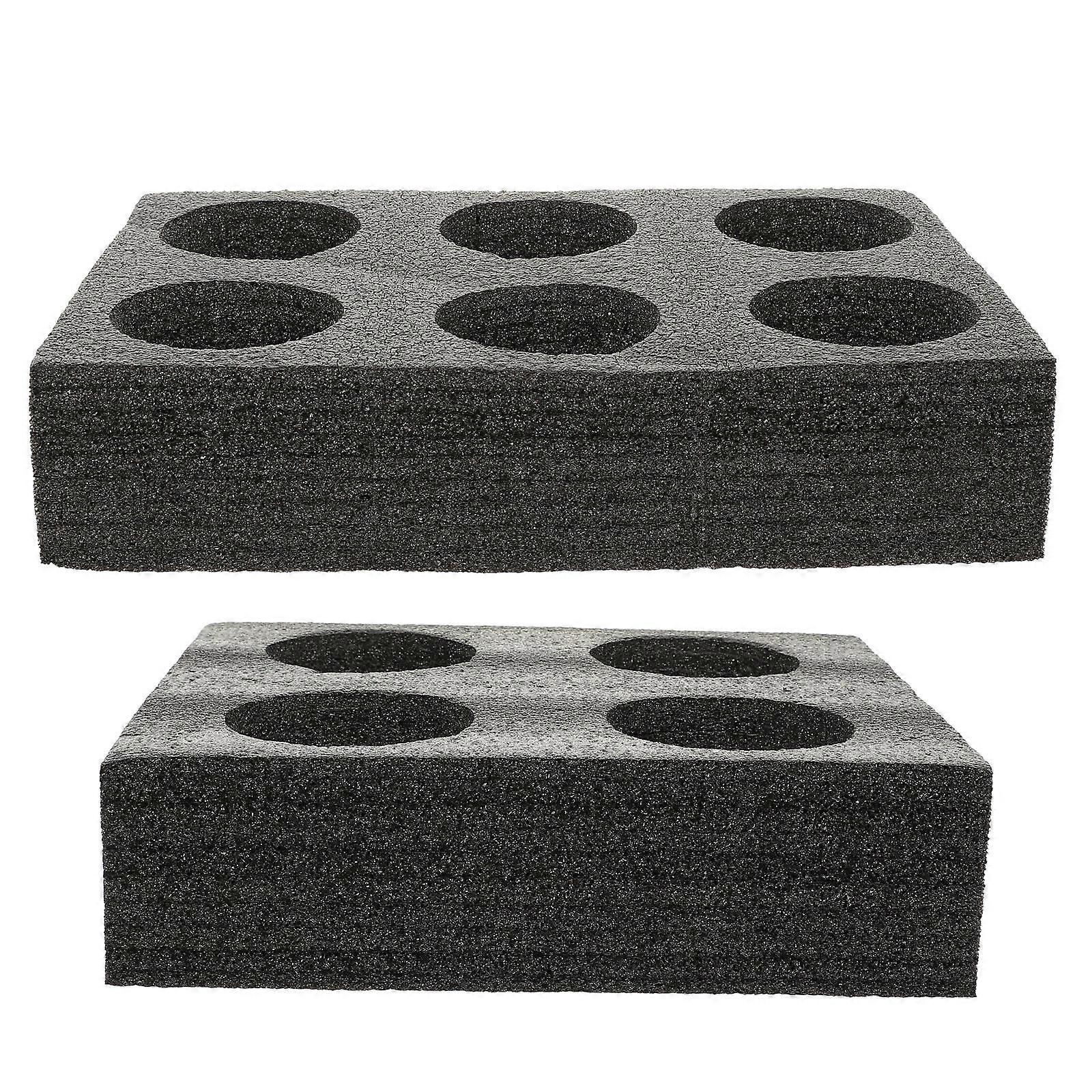 Black Coffee Cup Tray for Takeout Use with 6Pcs Holders