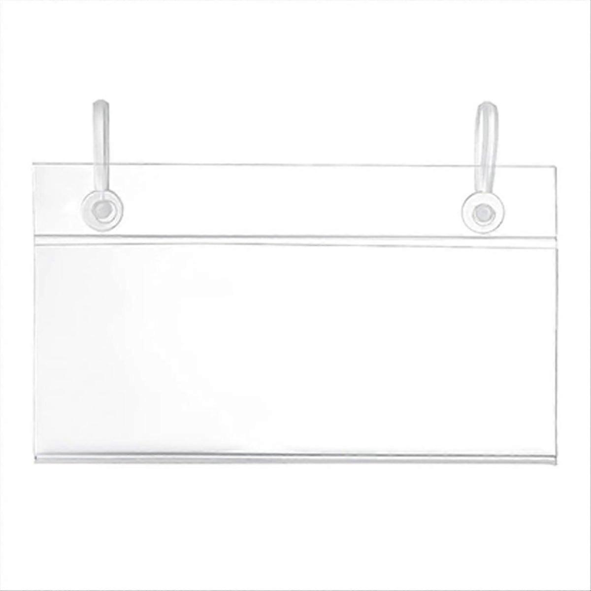 10,5 x 6,3 cm klar prislappholder for trådplasthyller