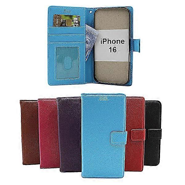 New Standcase compatible with iPhone 16 Wallet Case Black