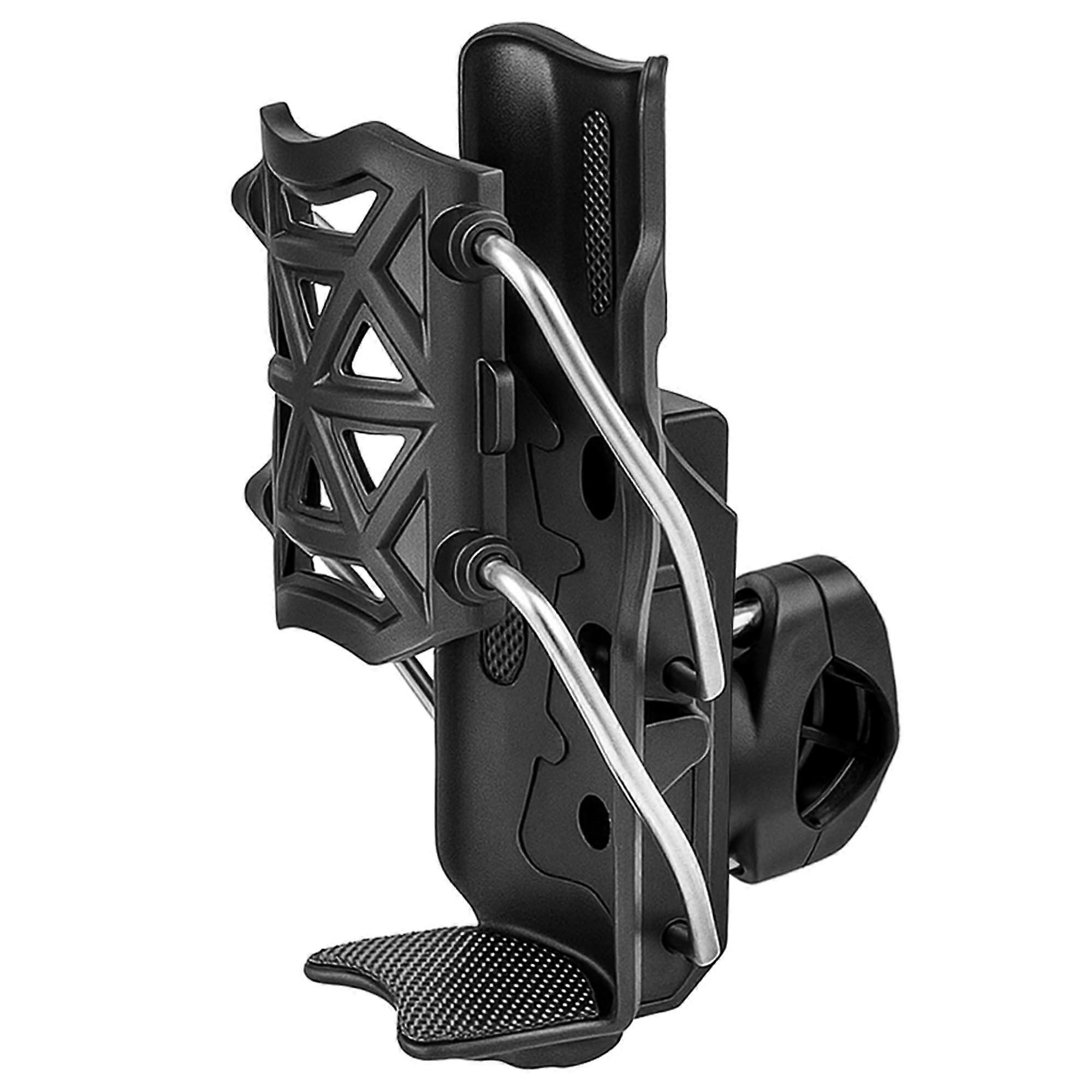 Bike and Motorcycle Cup Holder with 360° Rotation, Universal Handlebar Fit, Tool Install, Black