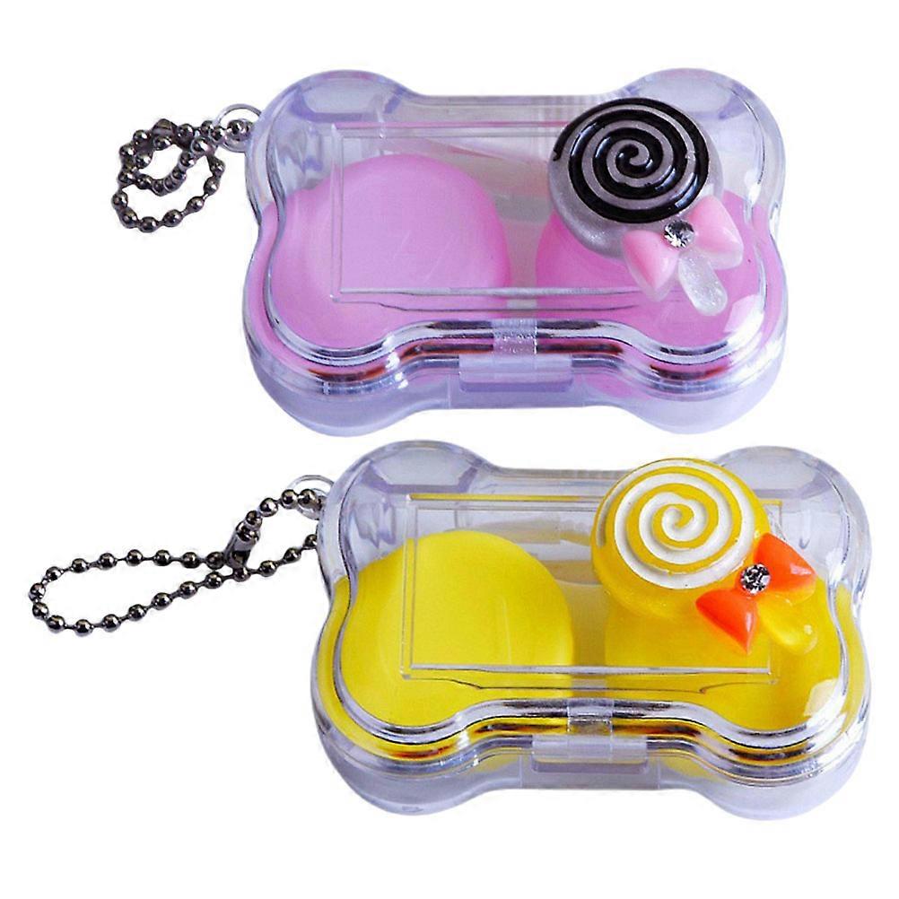 Case Portable Contact Case for Storage 6Sets Plastic Material