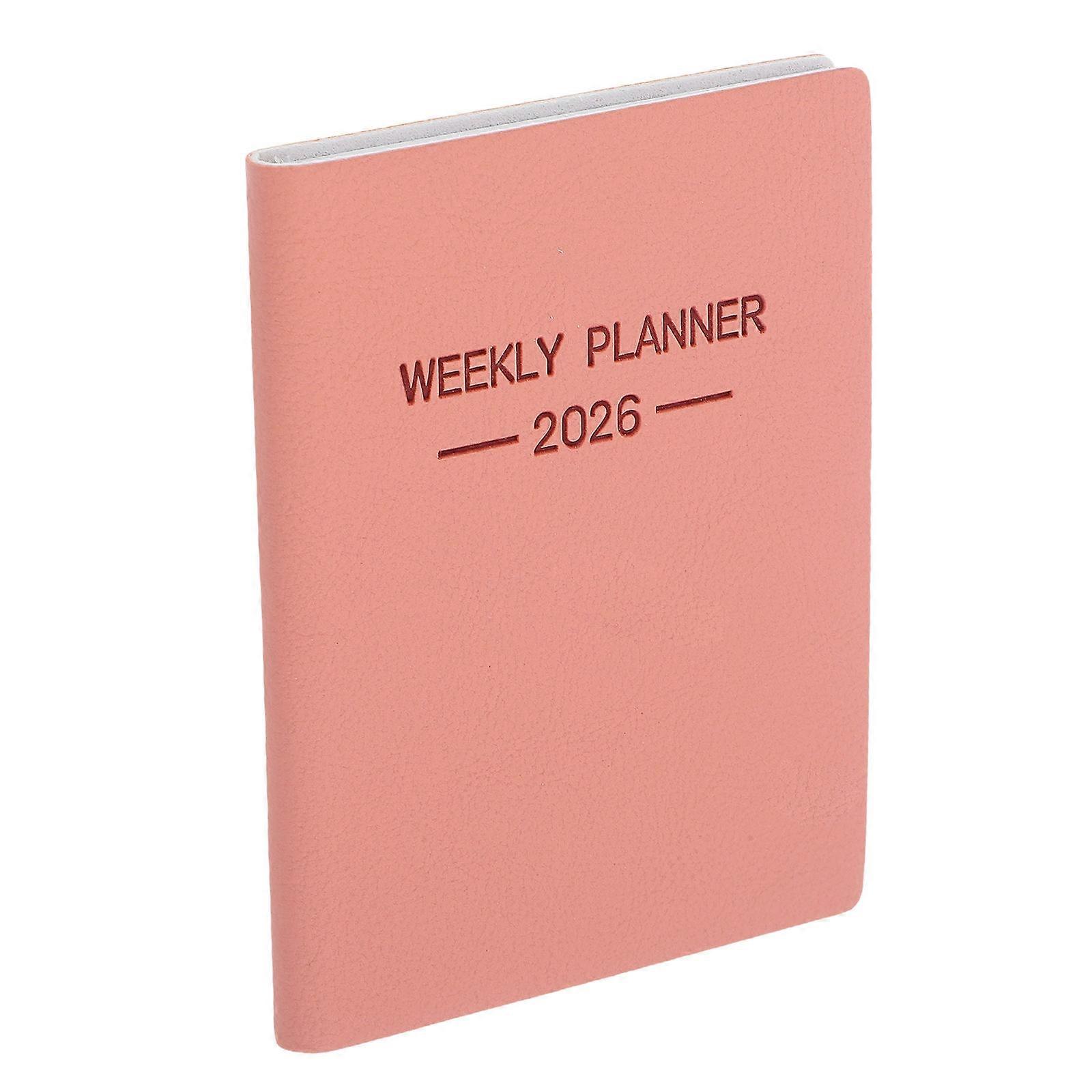2026 Weekly Schedule Pocket Planner for Office Use Pink Planner