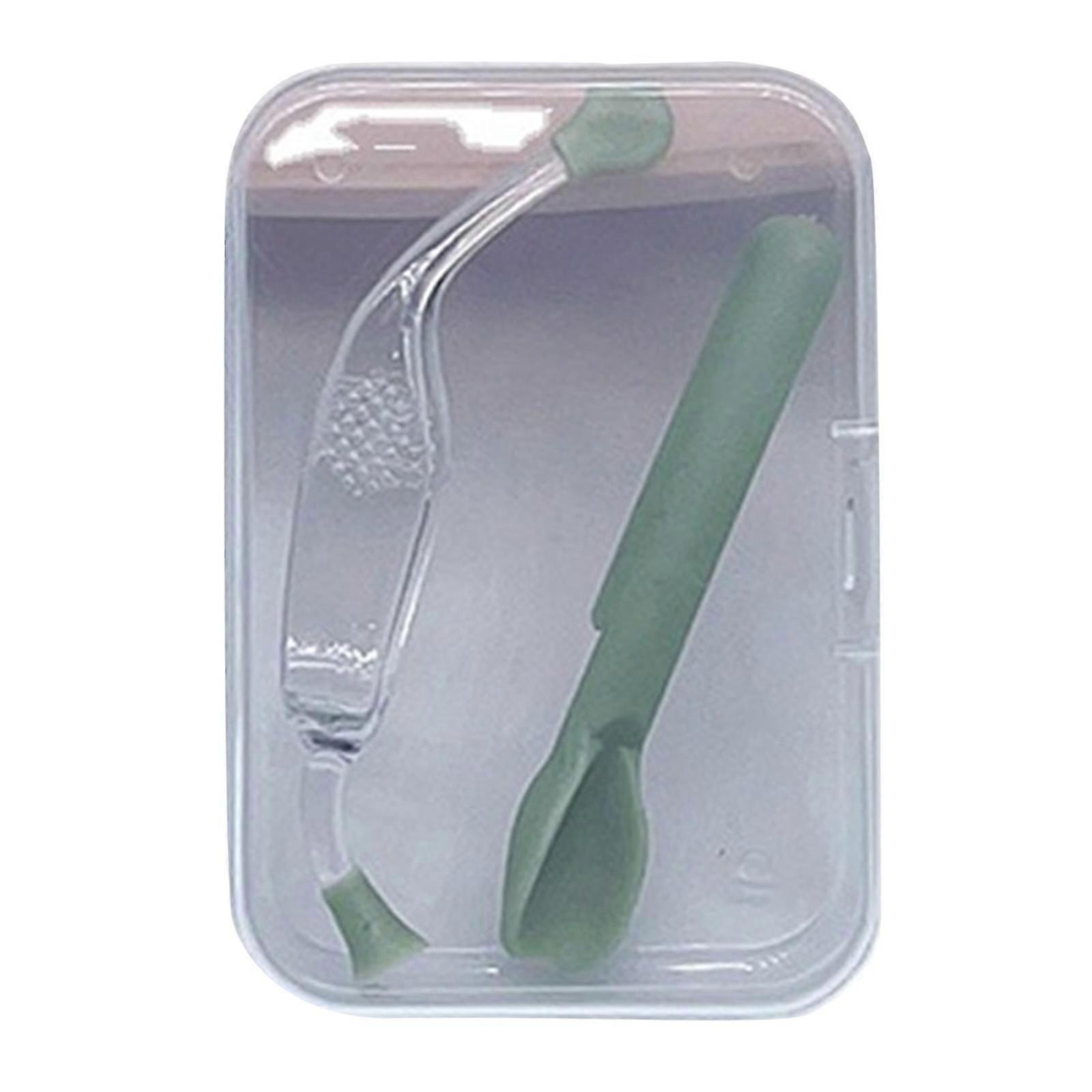 Contact Lens Insertion and Removal Tool Set with Soft Silicone for Students Office Workers House Green