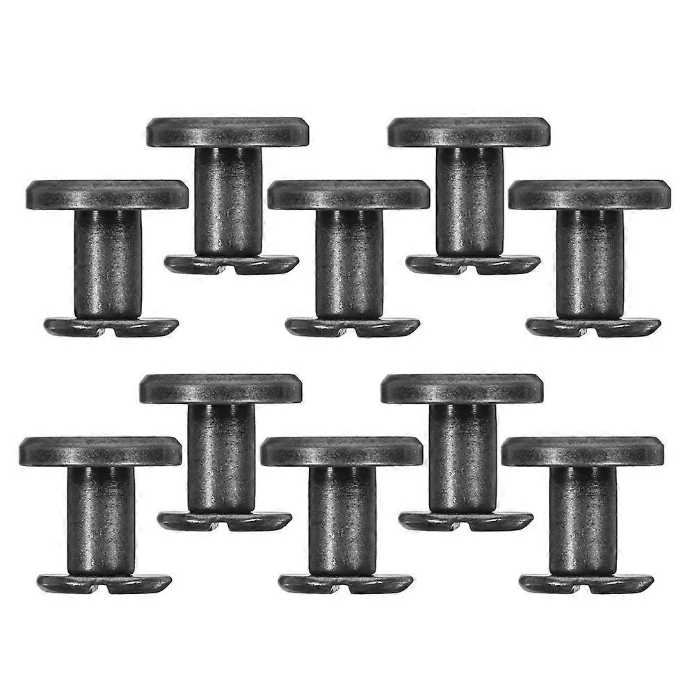 Scrapbooking Binder Screw Kit for Projects with 10Pcs Black Zinc Alloy Rivets