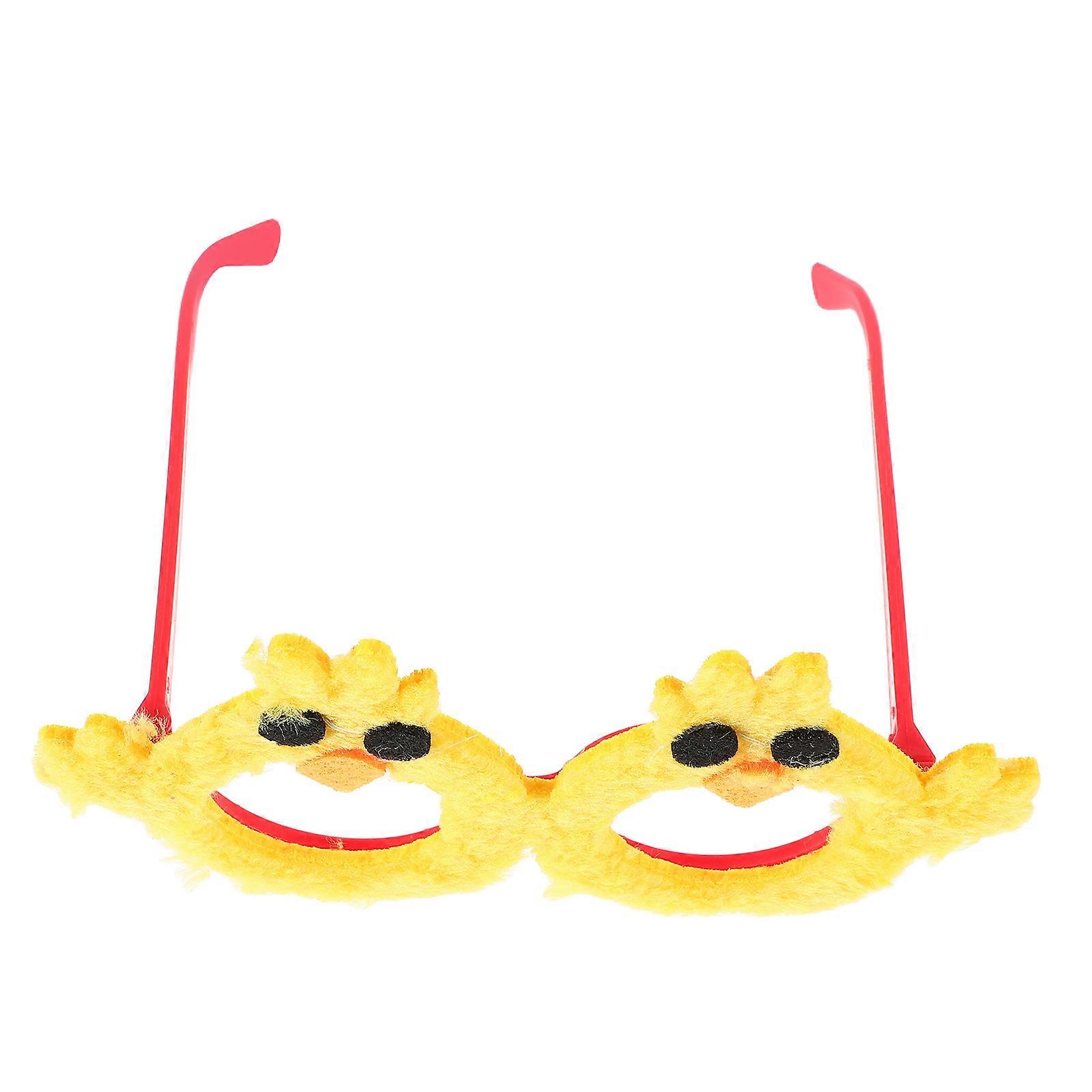 Yellow Plastic Easter Chicken Glasses for Kids Party Accessories