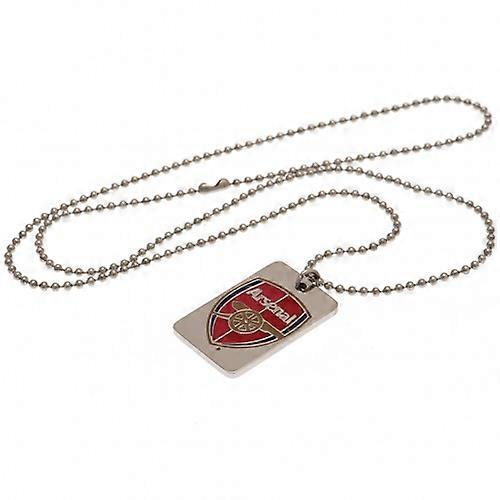 Arsenal FC Enamel Crest Dog Tag And Chain