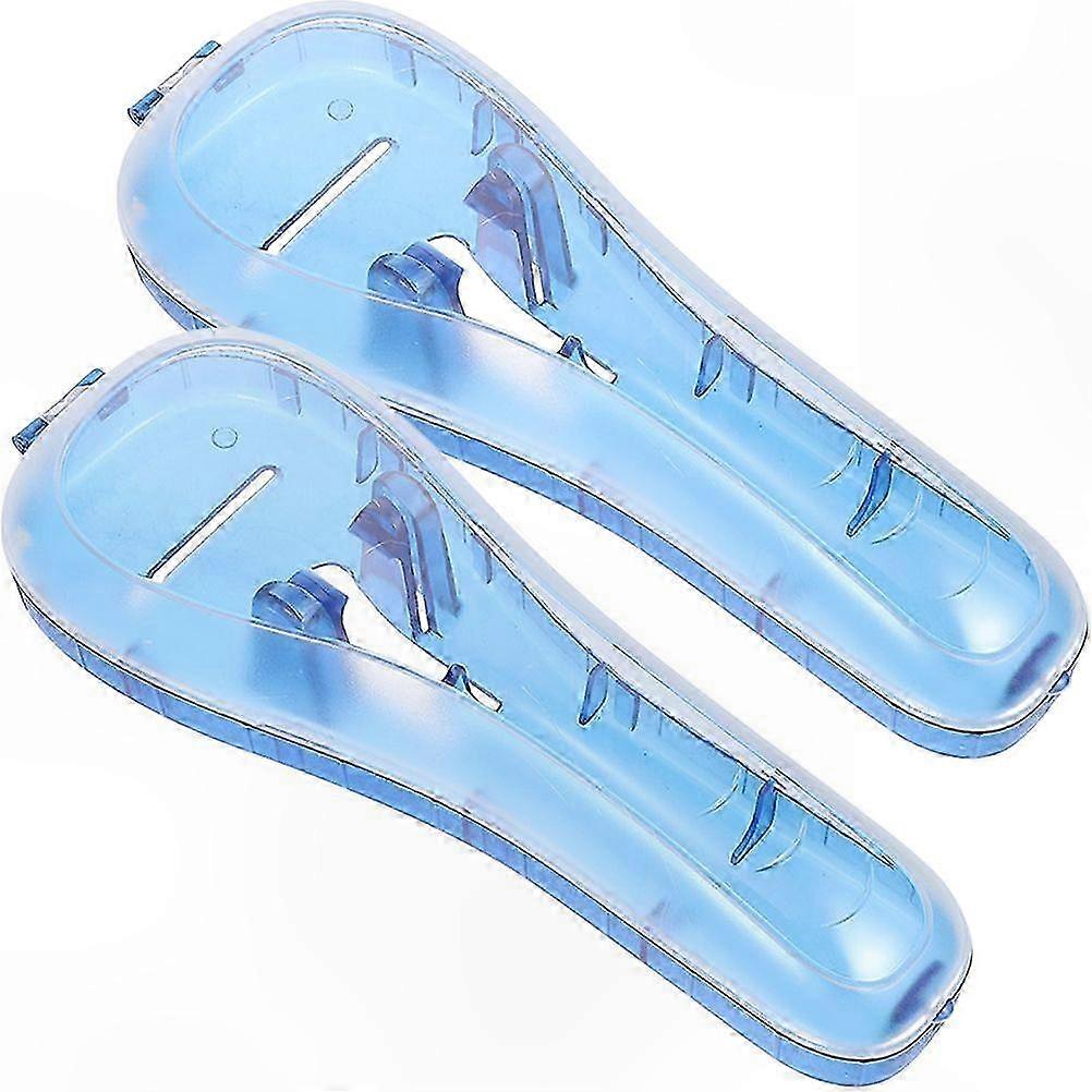 2-Pack Safety Razor Case for Manual Shavers, Compact Travel Container for Razor Storage