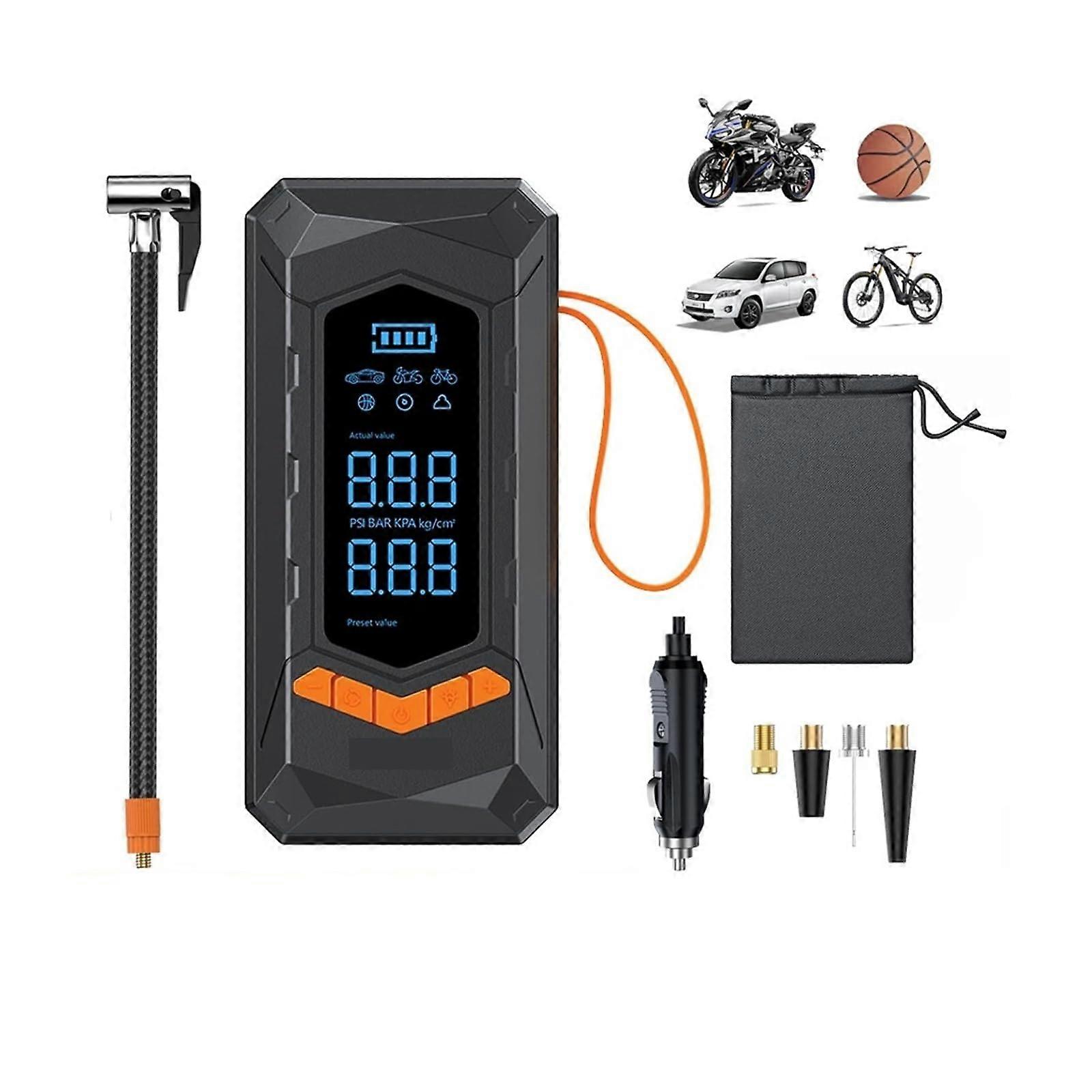 Portable Tire Inflator 150PSI Cordless Air Compressor with Auto ShutOff LED Light USB Power Bank