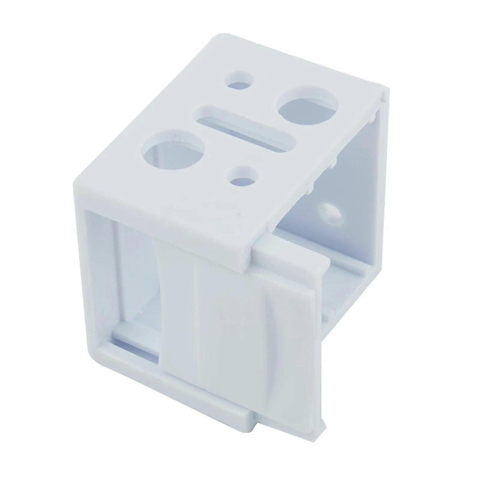 4 Pcs White Plastic Blinds Mounting Brackets Durable Headrail End Cover Holders for Window Shades