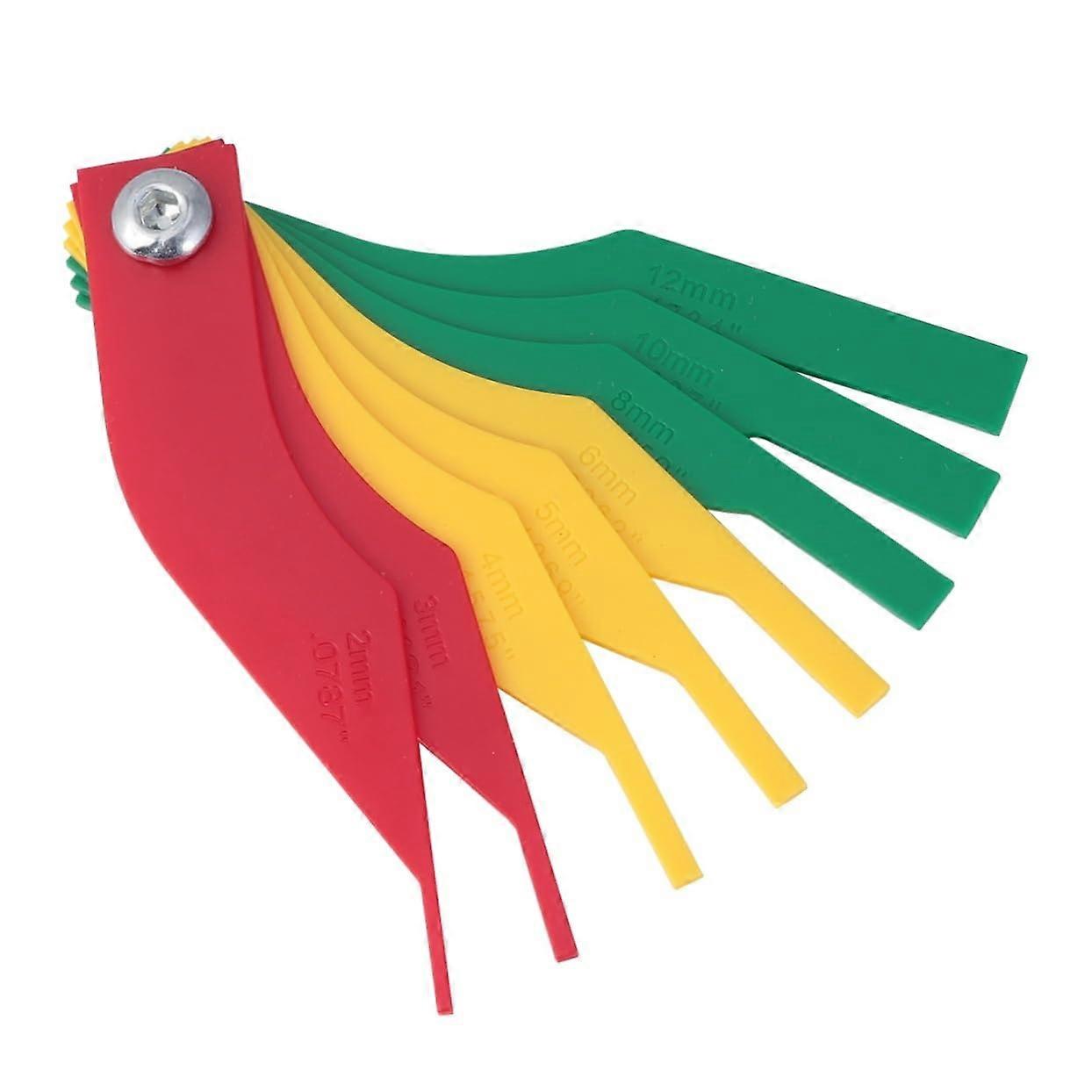 Brake Pad Thickness Gauge with EasyRead Color Scale for Fast Brake Wear Check and Durable Accuracy