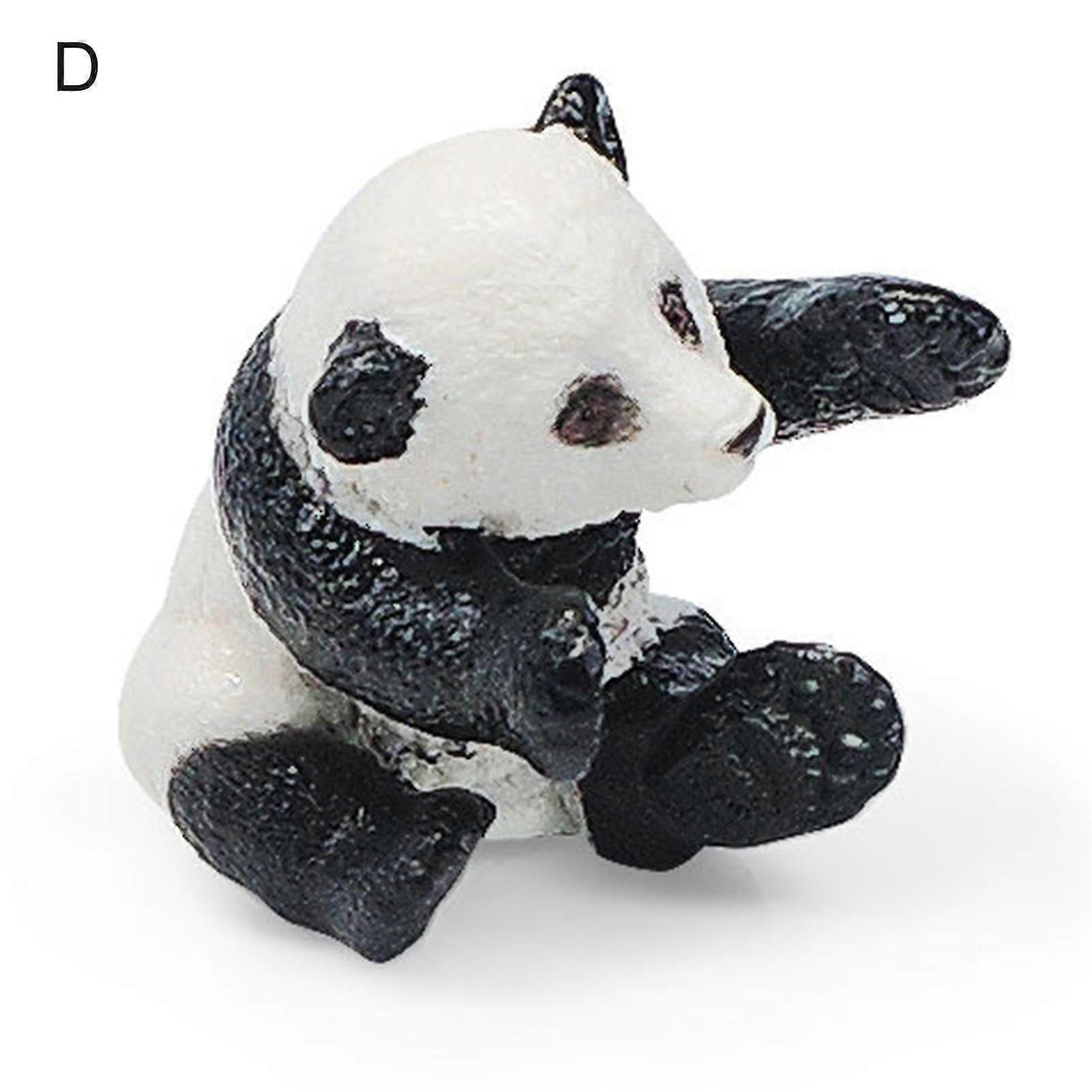Panda Model Realistic Form Fine Craftsmanship Solid Simulation Panda Figure Toy For Desktop