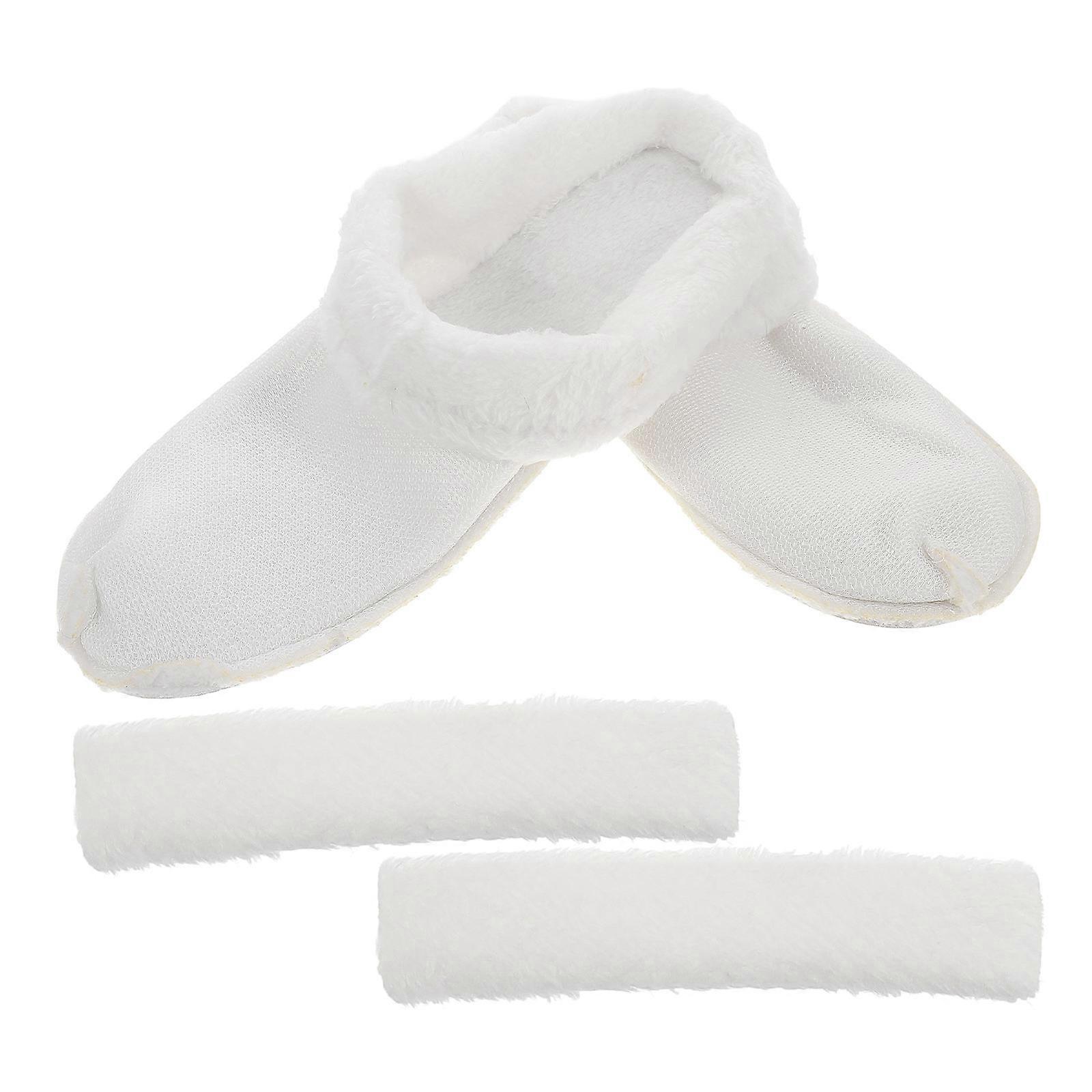White Sneakers Lining Soft Plush Shoe Inserts for Winter Warmth 1Set